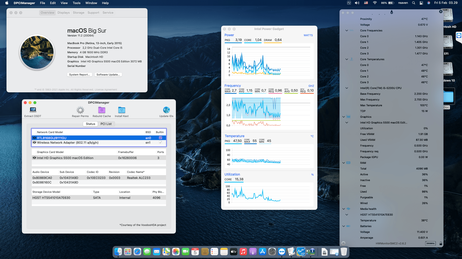 Success Hackintosh macOS Big Sur 11.2 Build 20D64 at Asus K401LB-FR068D